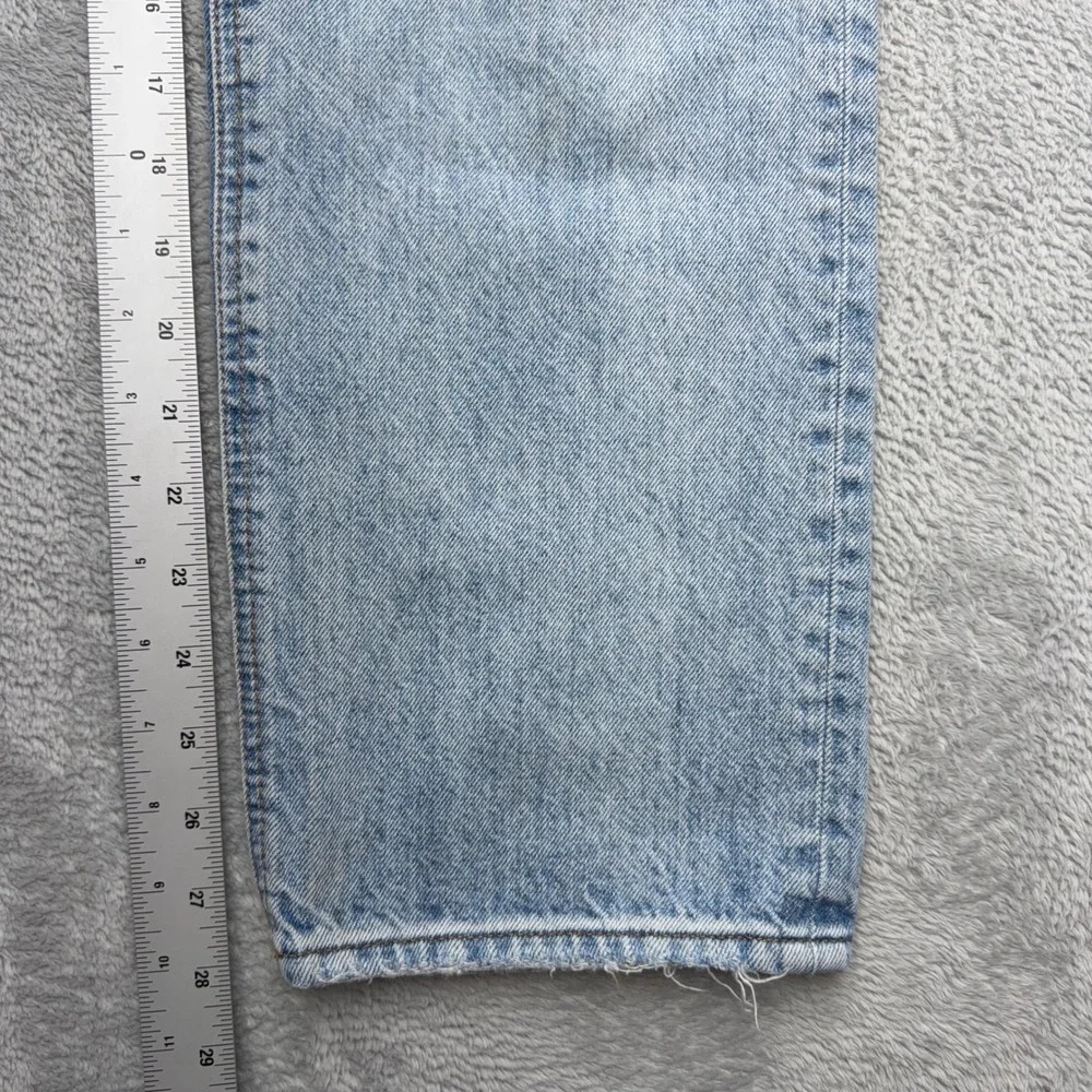 Denim Forum Jeans Womens 26 Blue The Joni High Rise Loose Light Wash Wide Leg